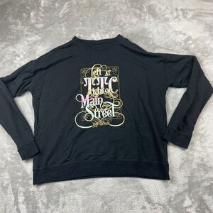 Raw Threads Athletics Disney Magic Kingdom Long Sleeve Pullover Women's Size L